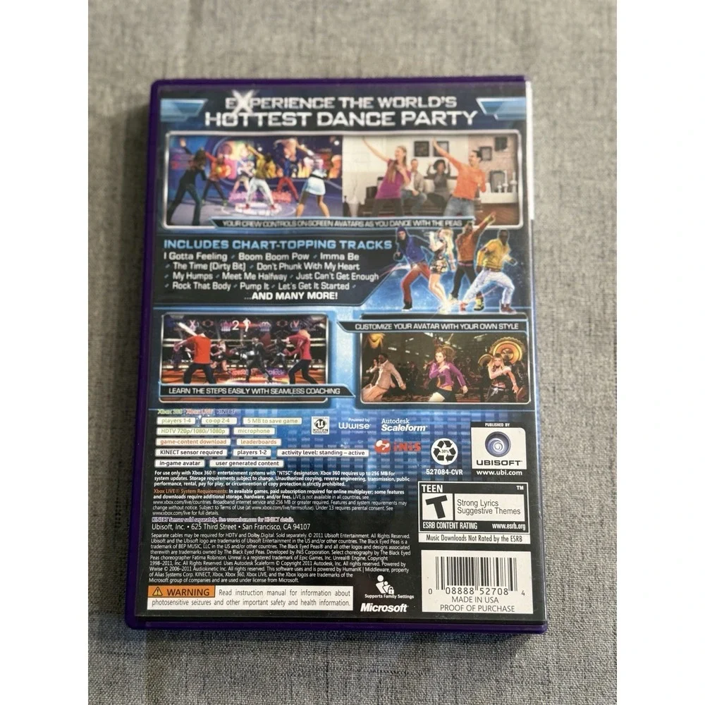 The Black Eyed Peas Experience - Xbox 360 Kinect Xbox 360 Video Game 2011